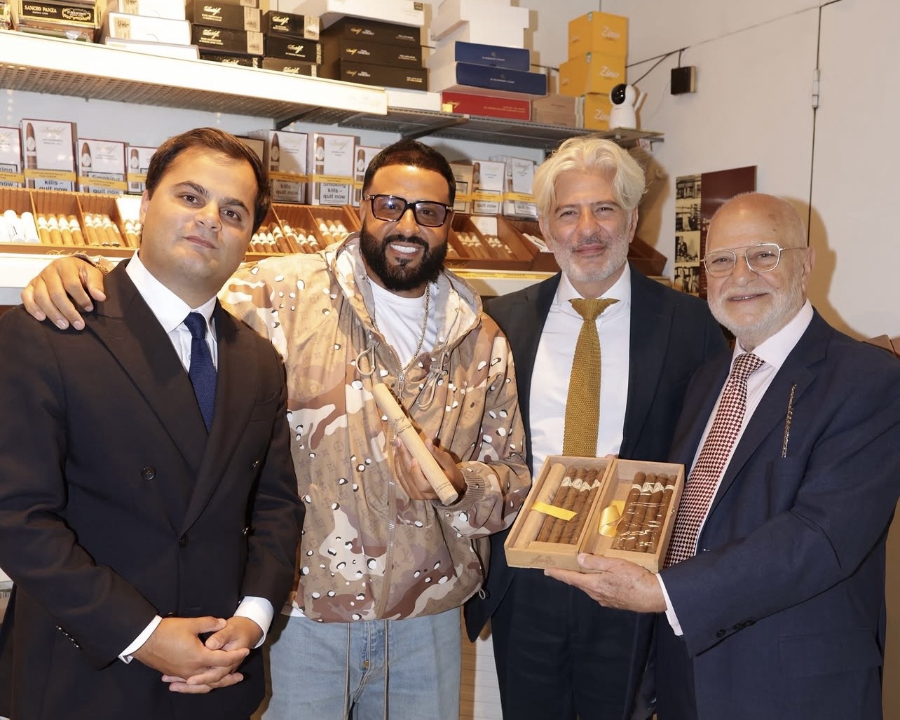 DJ Khaled meets The Sahakians at Davidoff of London before joining Jay-Z at Tottenham Hotspur Stadium